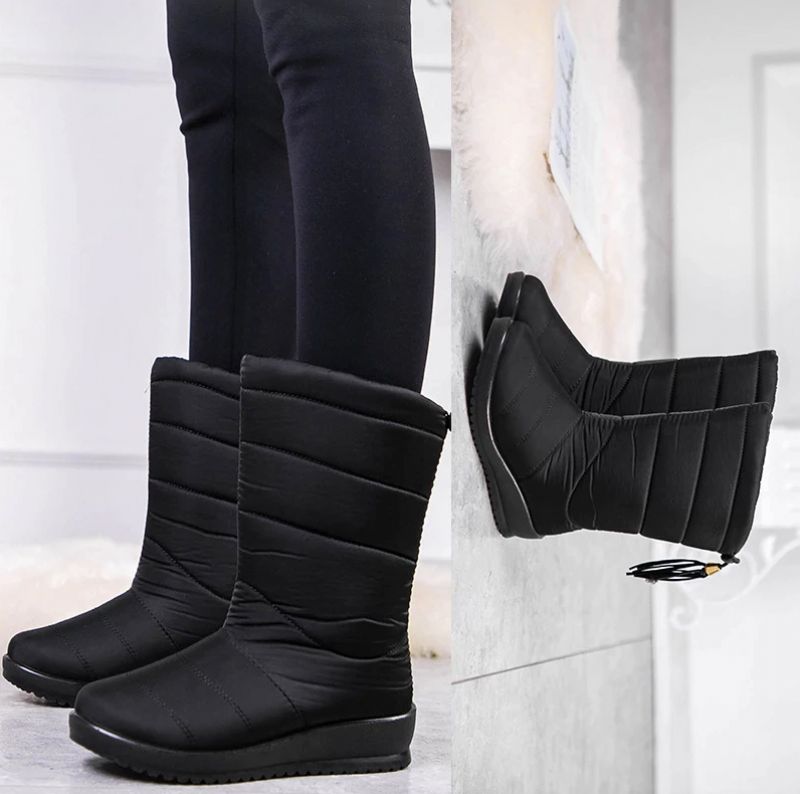 Devany Boots Mid Calf - Czerwony winny