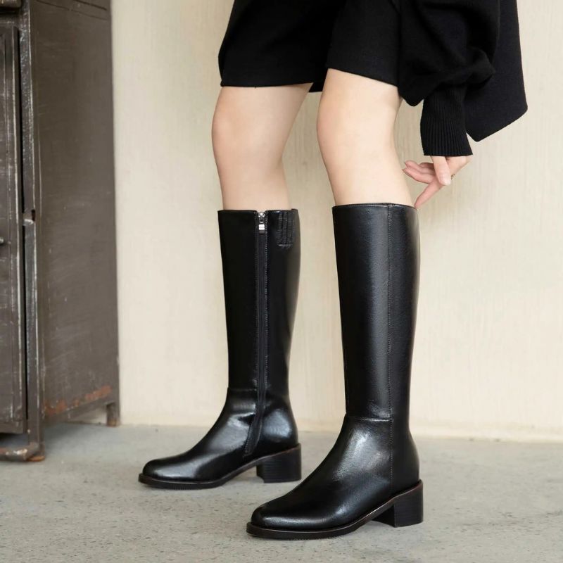 Dewey Damskie Buty Na Kwadratowym Obcasie - Biały
