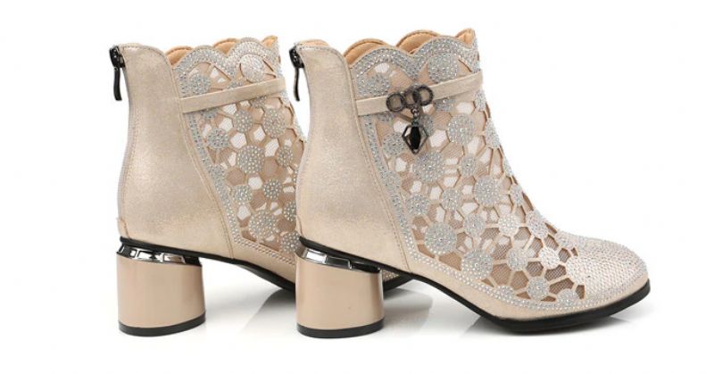Dianne Damskie Buty Z Siateczki Z Kryształkami - Czarny
