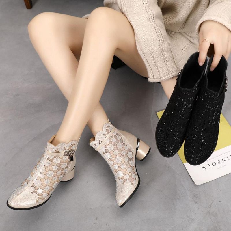 Dianne Damskie Buty Z Siateczki Z Kryształkami - Czarny