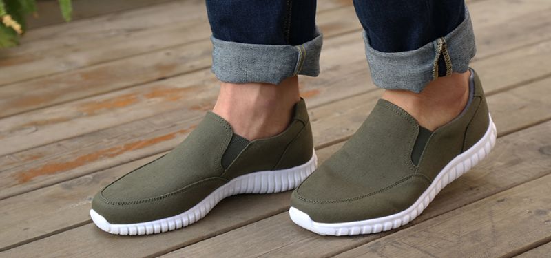 Dilmer Męskie Trampki Typu Slip-on - Zielony