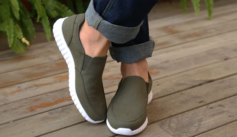 Dilmer Męskie Trampki Typu Slip-on - Zielony