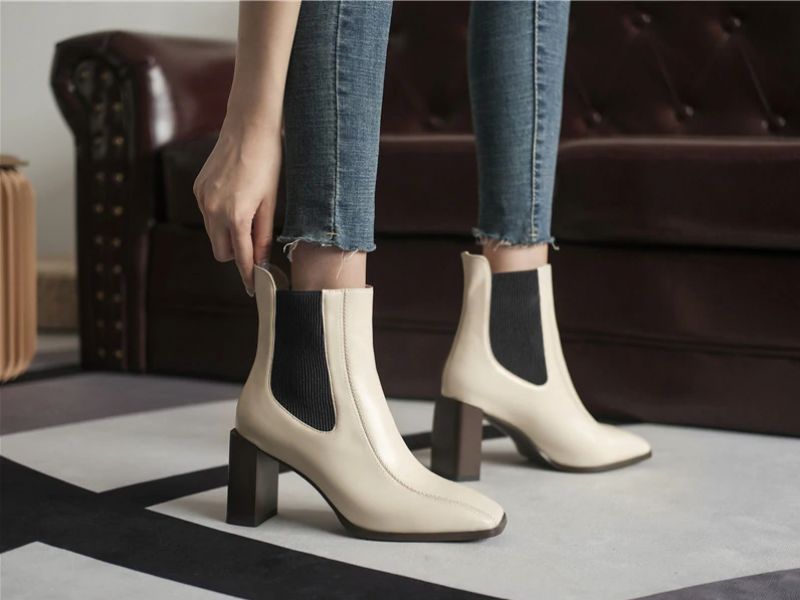 Dixie Boots Ankle Height - Beżowy