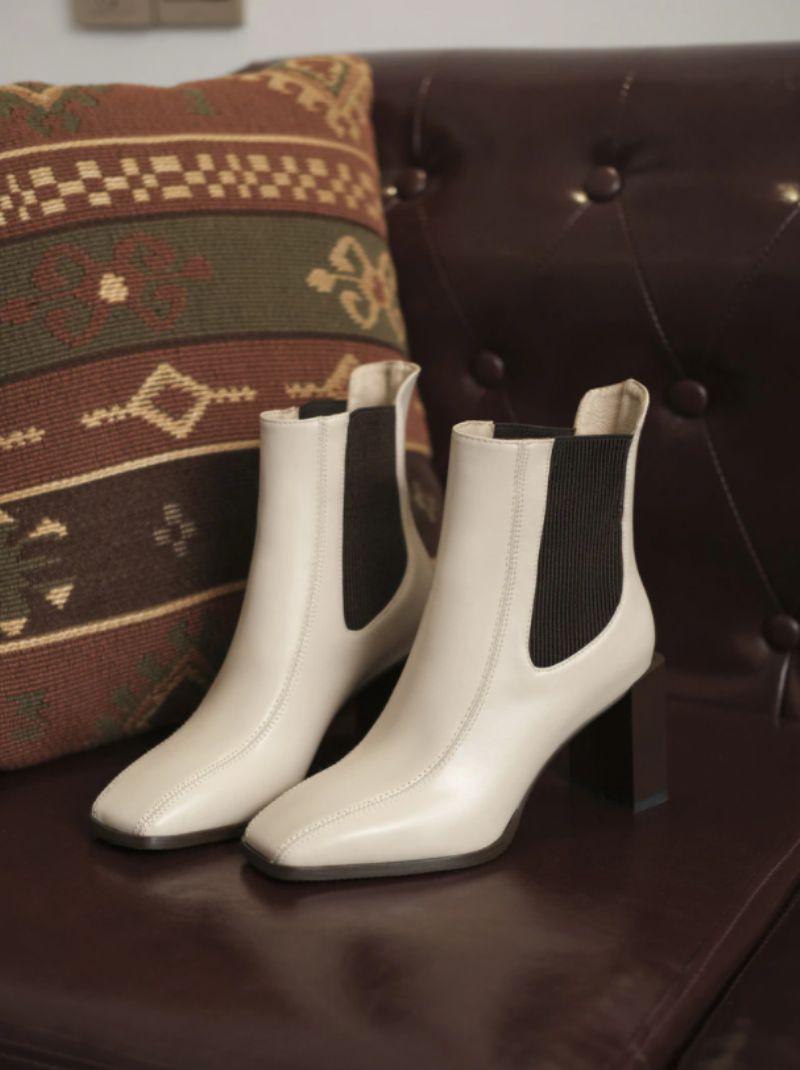 Dixie Boots Ankle Height - Beżowy
