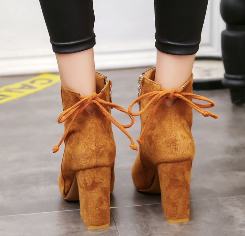Dorotea Damskie Buty Do Kostki - Żółty