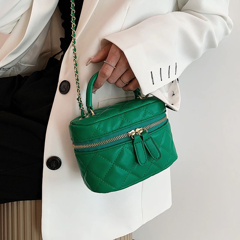 Dory Damska Mini Skórzana Torebka Typu Crossbody - Zielony