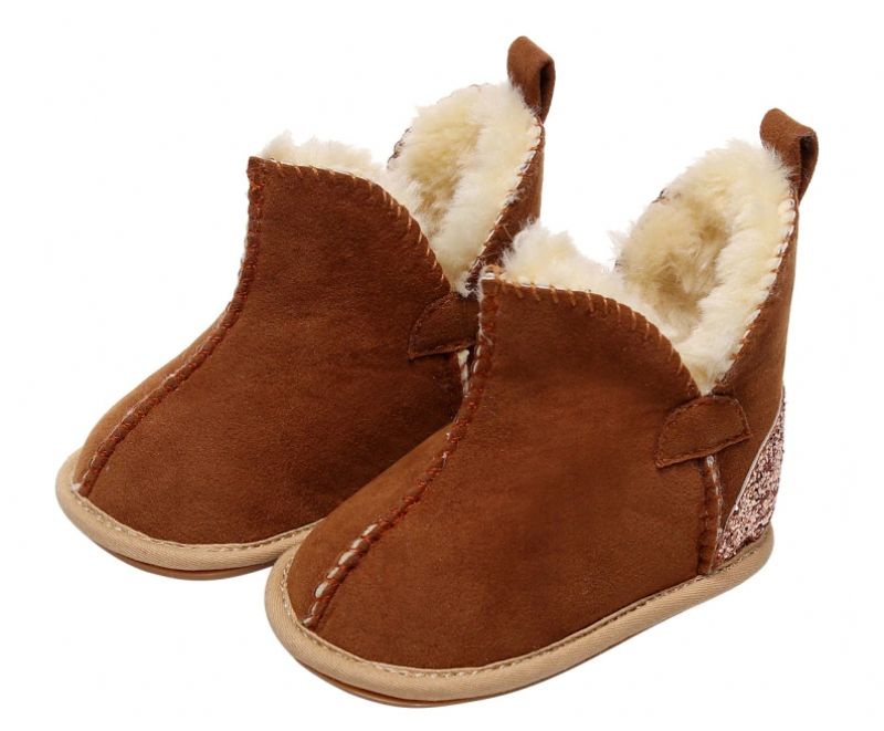 Dua Baby Dziewczęce Buty Zimowe - Brązowy Futro