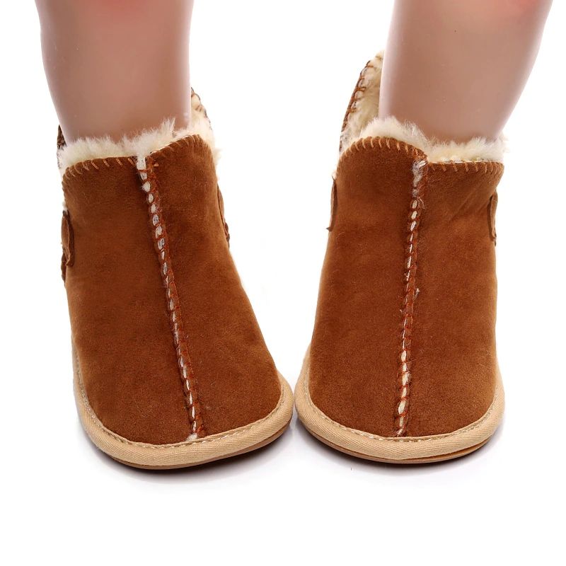 Dua Baby Dziewczęce Buty Zimowe - Brązowy Futro