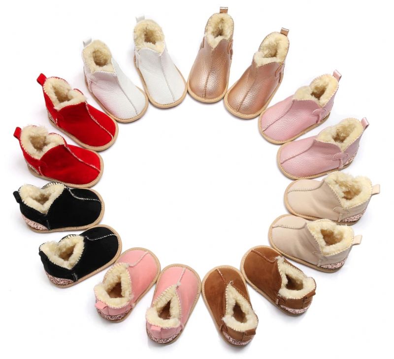 Dua Baby Dziewczęce Buty Zimowe - Brązowy Futro
