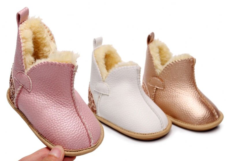 Dua Baby Dziewczęce Buty Zimowe - Brązowy Futro