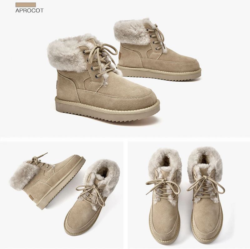 Duena Damskie Buty Śnieżne - Morelowy