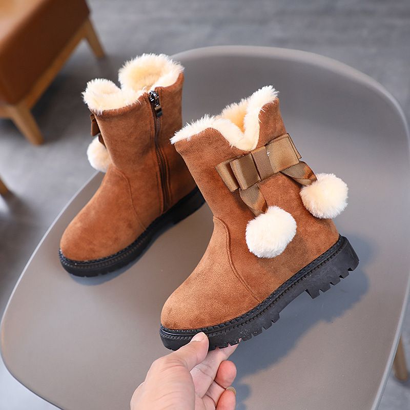 Eglee Dziewczęce Modne Buty - Czerwone futro