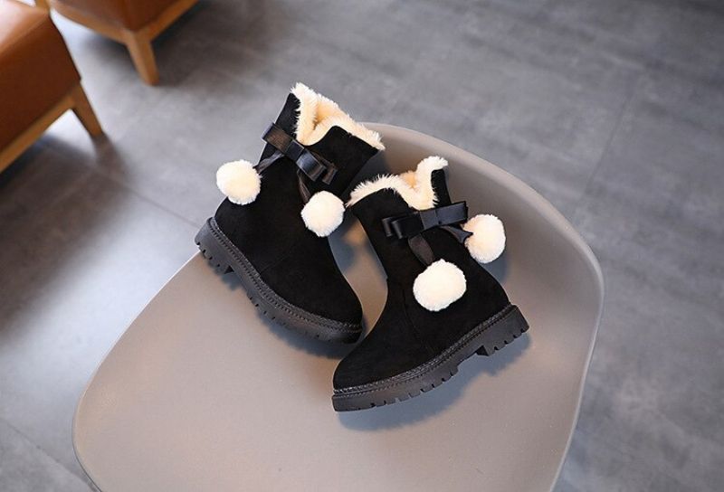 Eglee Dziewczęce Modne Buty - Czerwone futro