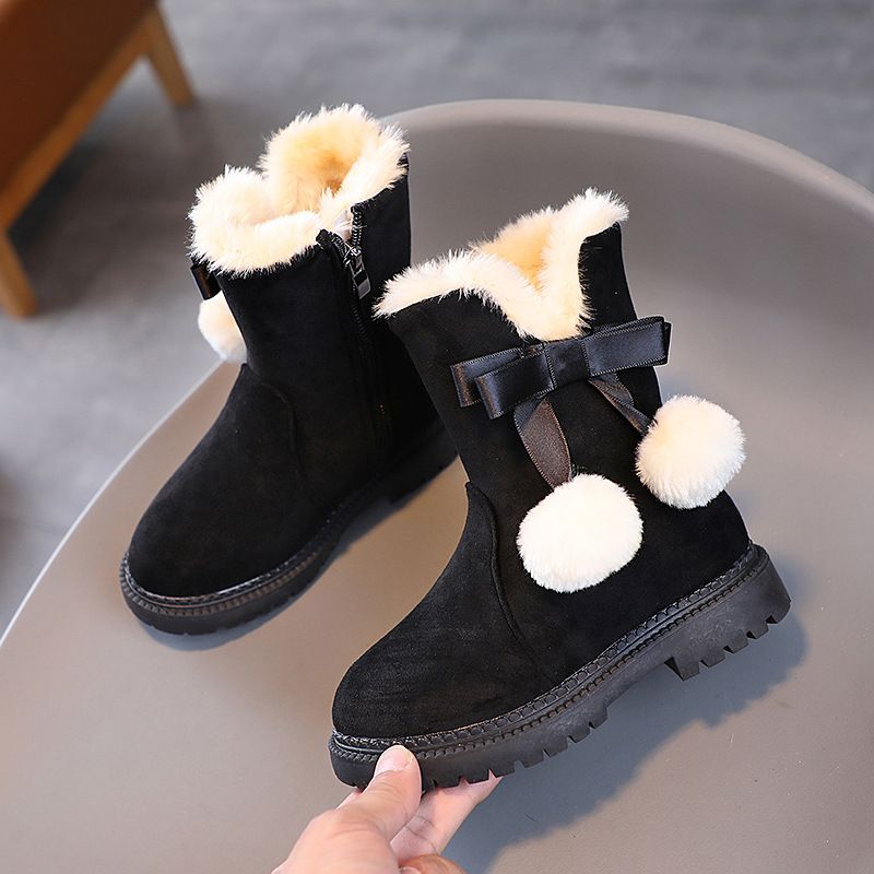 Eglee Dziewczęce Modne Buty - Czerwone futro