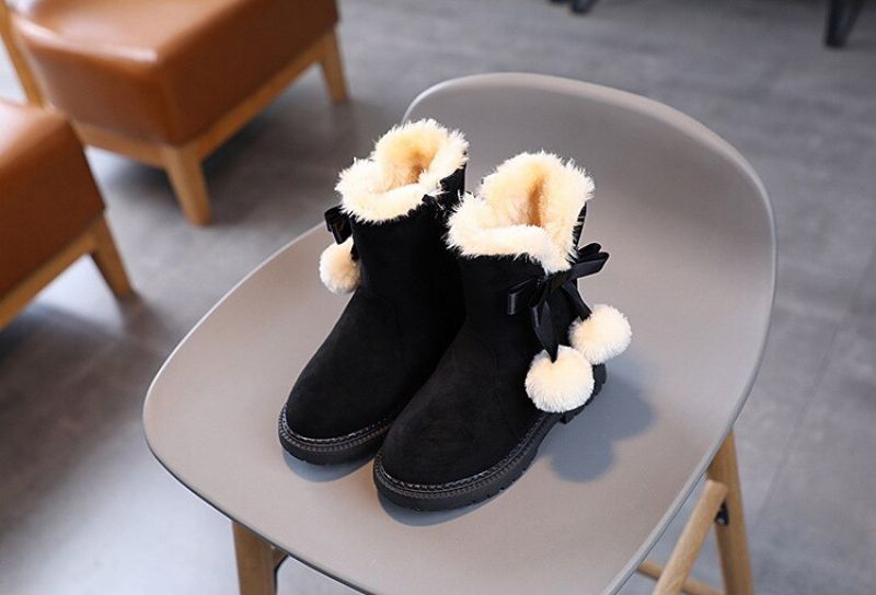 Eglee Dziewczęce Modne Buty - Czerwone futro
