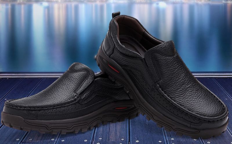 Eimar Męskie Mokasyny Eleganckie Buty - Czarny