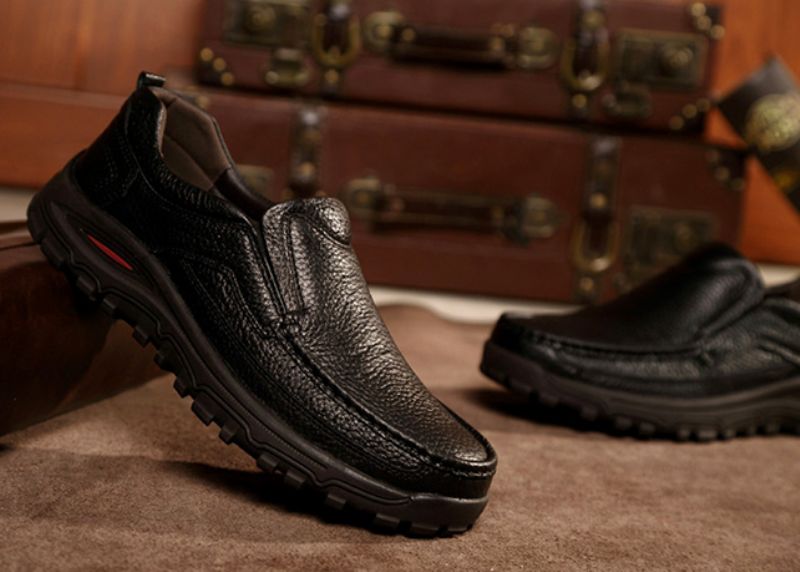 Eimar Męskie Mokasyny Eleganckie Buty - Czarny