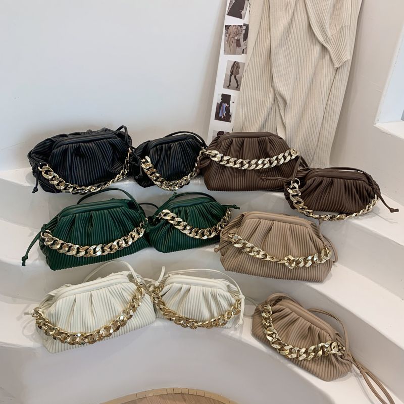 Eimy Damska Gruba Łańcuszkowa Torebka Crossbody - Duży Zielony