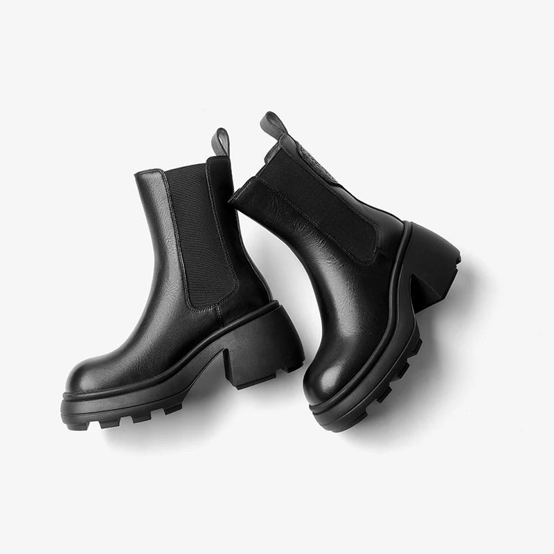 Eira Damskie Buty Zimowe Z Gumką - Czarny
