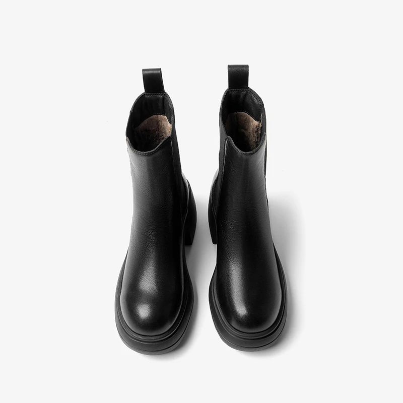 Eira Damskie Buty Zimowe Z Gumką - Czarny