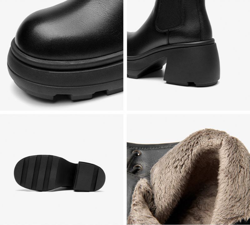 Eira Damskie Buty Zimowe Z Gumką - Czarny