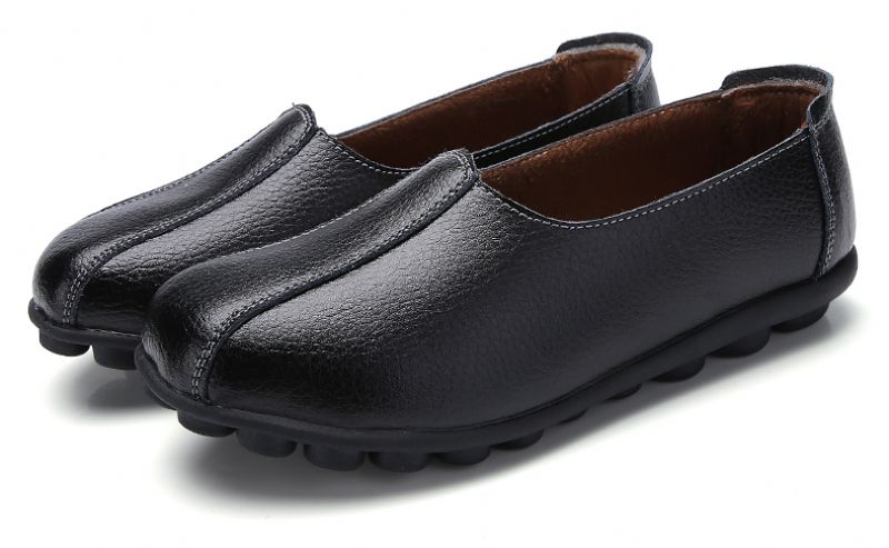 Ela Damskie Buty Typu Soft Fashion Oxford Flat - Czarny