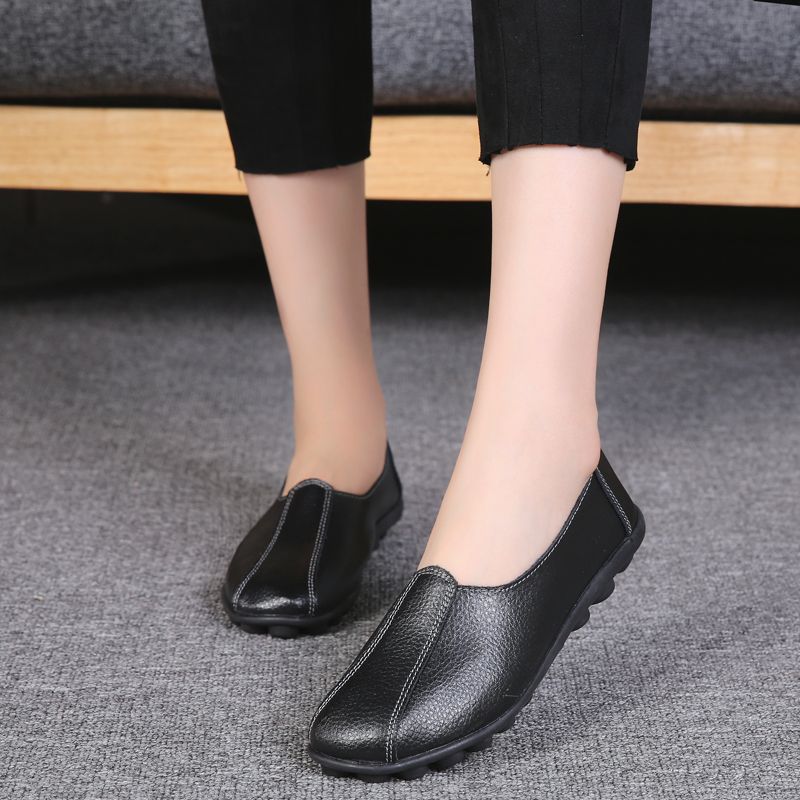 Ela Damskie Buty Typu Soft Fashion Oxford Flat - Czarny