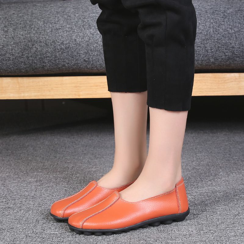 Ela Damskie Buty Typu Soft Fashion Oxford Flat - Czarny