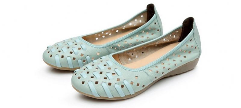 Eladia Damskie Płaskie Buty - Niebieski