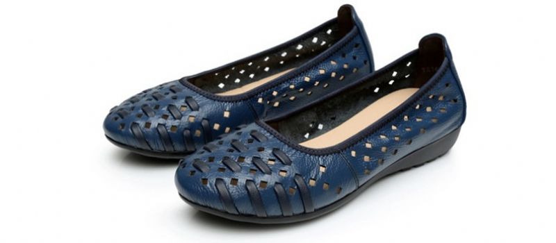 Eladia Damskie Płaskie Buty - Niebieski