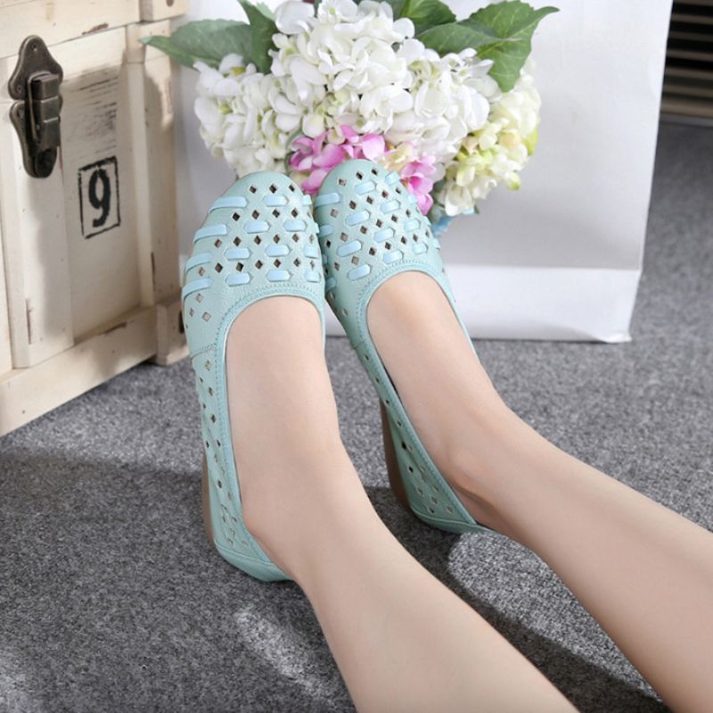 Eladia Damskie Płaskie Buty - Niebieski