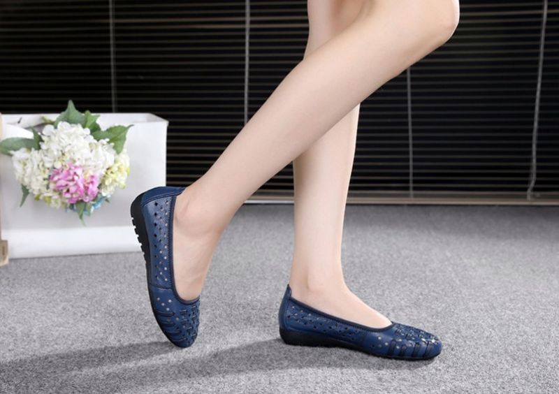 Eladia Damskie Płaskie Buty - Niebieski