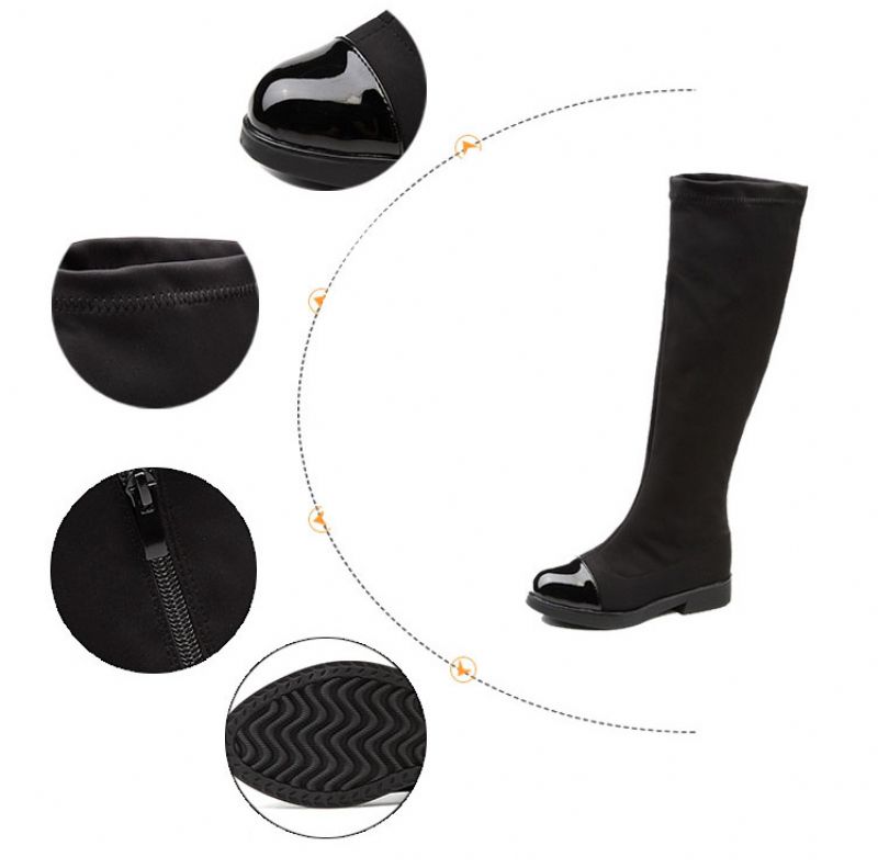 Elcida Dziewczęce Wysokie Buty - Czarny