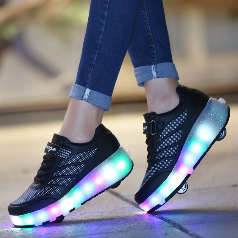 Elcira Dziewczęce Trampki Roller - Różowy