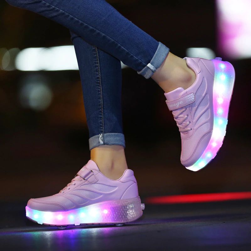 Elcira Dziewczęce Trampki Roller - Różowy