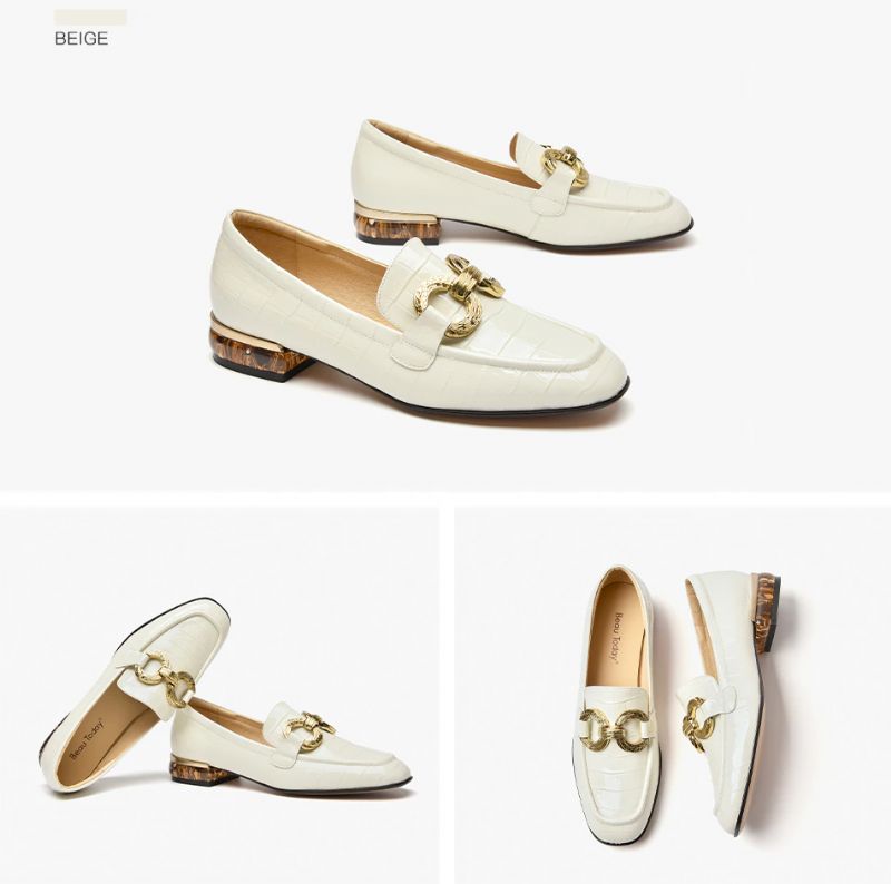 Eleanor Damskie Lakierowane Buty Typu Loafer - Czarny