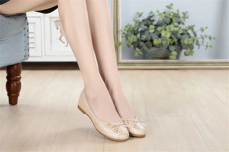 Elida Damskie Płaskie Buty - Beżowy