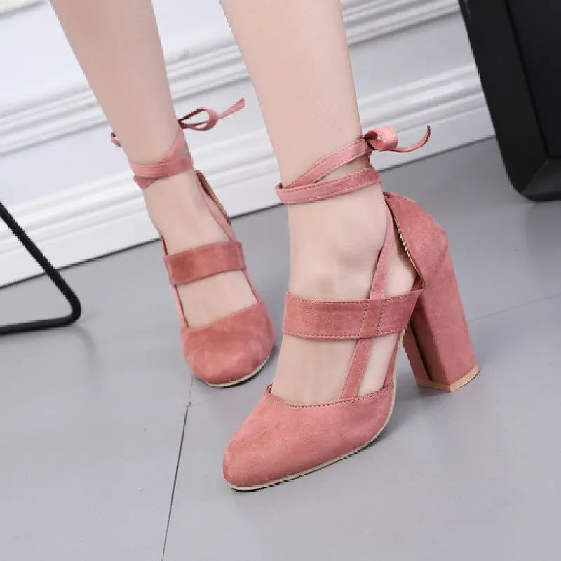 Ellen Damskie Buty Na Obcasie - Różowy