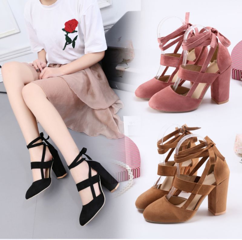 Ellen Damskie Buty Na Obcasie - Różowy