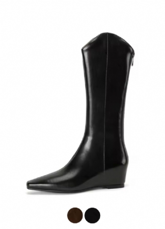 Elma Damskie Buty Skórzane Do Kolana