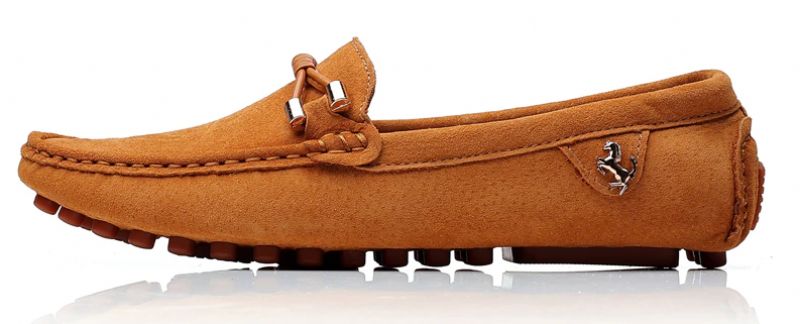 Elvion Męskie Mokasyny Eleganckie Buty - Czarny