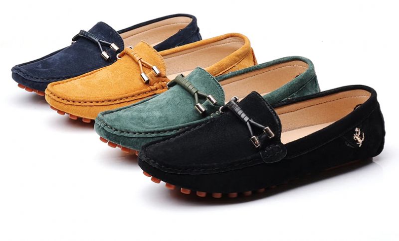 Elvion Męskie Mokasyny Eleganckie Buty - Czarny