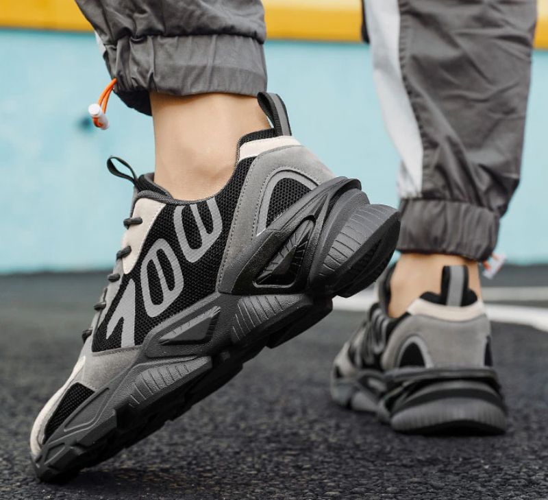 Enid Męskie Modne Buty Sportowe - Srebrny