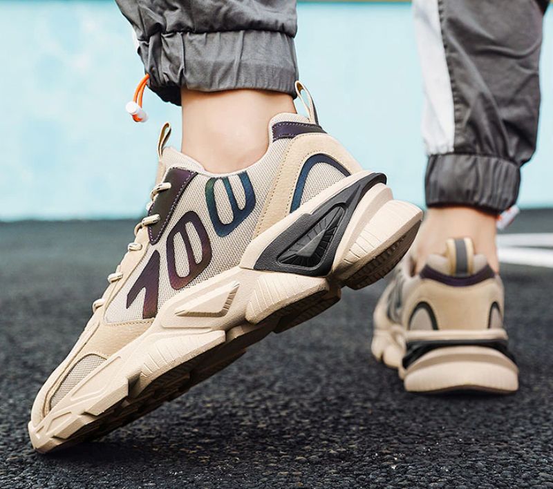 Enid Męskie Modne Buty Sportowe - Srebrny