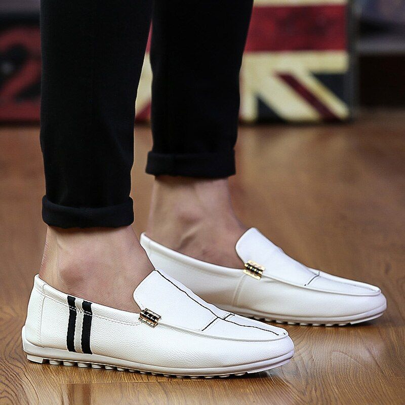 Enzo Męskie Mokasyny Eleganckie Buty - Czarny