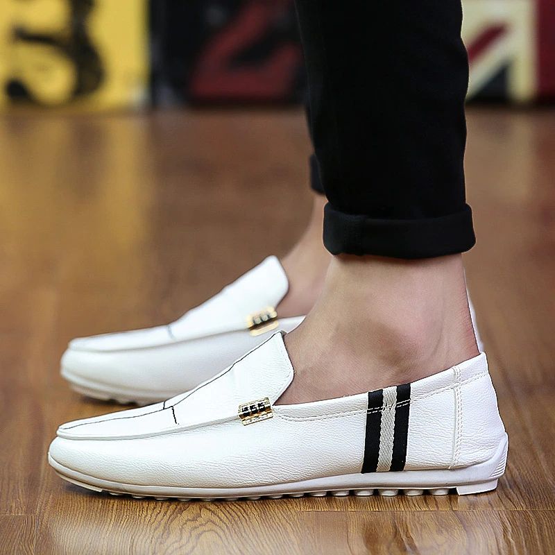 Enzo Męskie Mokasyny Eleganckie Buty - Czarny