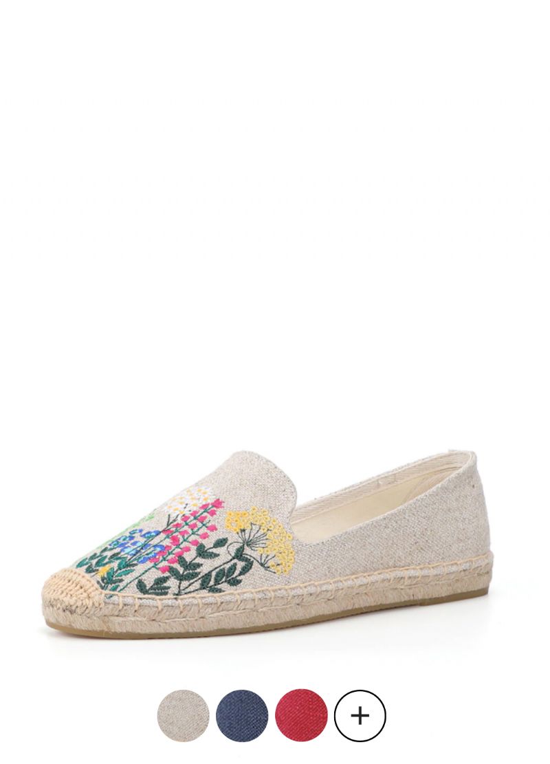 Espadryle Damskie Riani Z Haftem