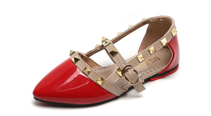 Esther Dziewczęce Buty Płaskie - Czerwony