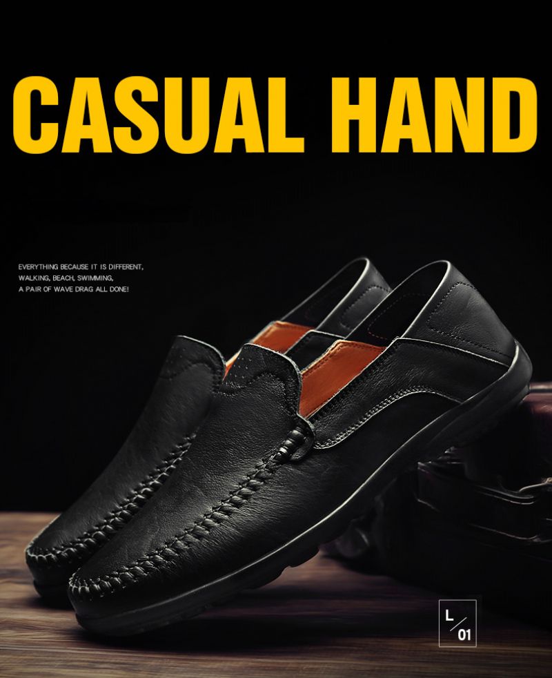 Euder Męskie Mokasyny Buty Codzienne - Czarny