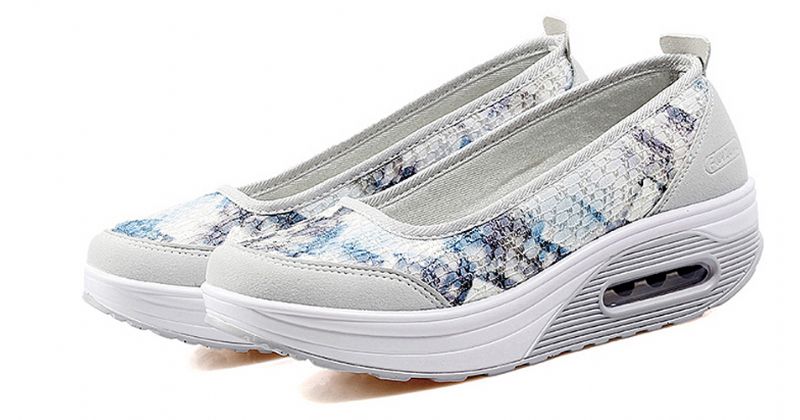 Eva Damskie Buty Na Platformie Wielokolorowe - Zielony
